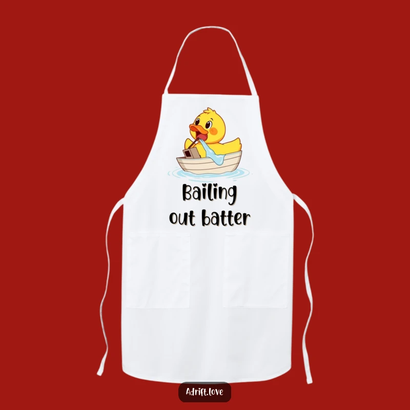 Funny Rubber Duck Sinking Boat Apron: Cook Up Laughs in the Kitchen