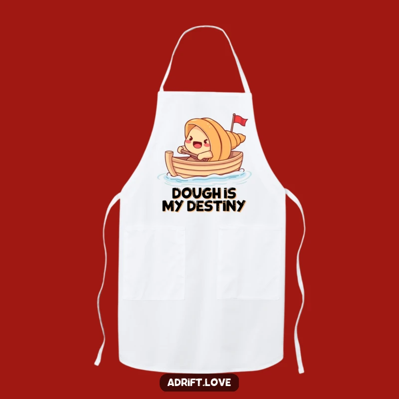 Funny Croissant Rowing Boat Apron: Cook Up Laughs in the Kitchen