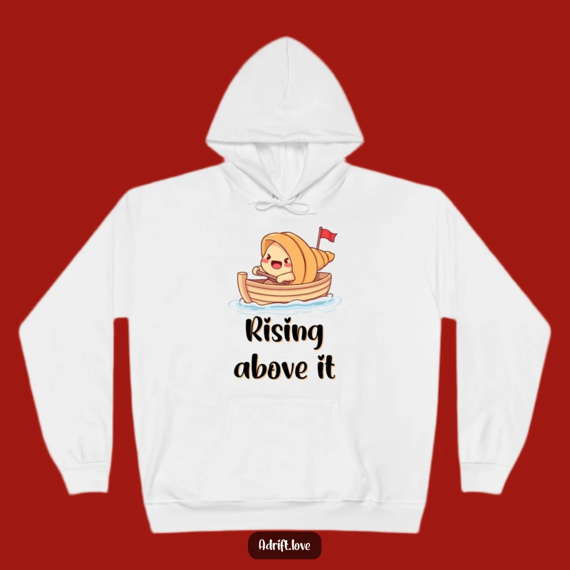 Funny Croissant Rowing Boat Hoodie: Cozy Up with Pastry Adventures