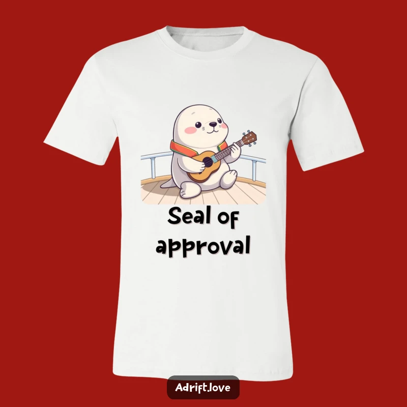 Funny Seal Ukulele T-Shirt: Hilarious Beach Vibes Gag Gift